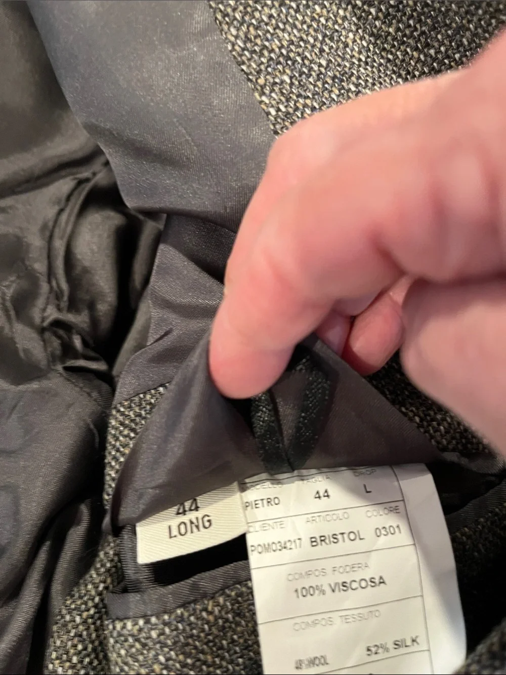 Pronto Uomo Men’s Gray Textured Sport Coat